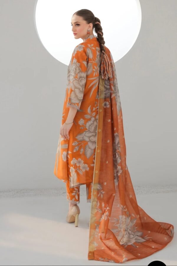 BAROQUE 3PC STITCHED PRINTED LAWN - Image 7
