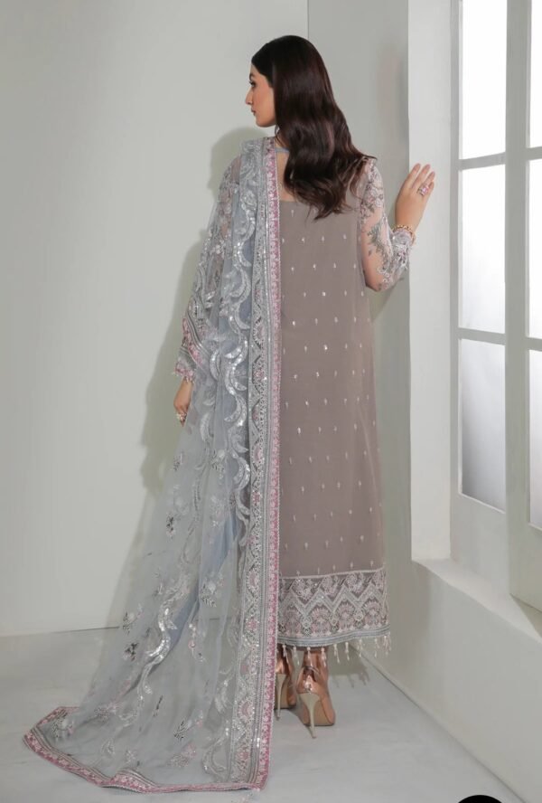 BAROQUE 3PC STITCHED EMBROIDERED NET - Image 7