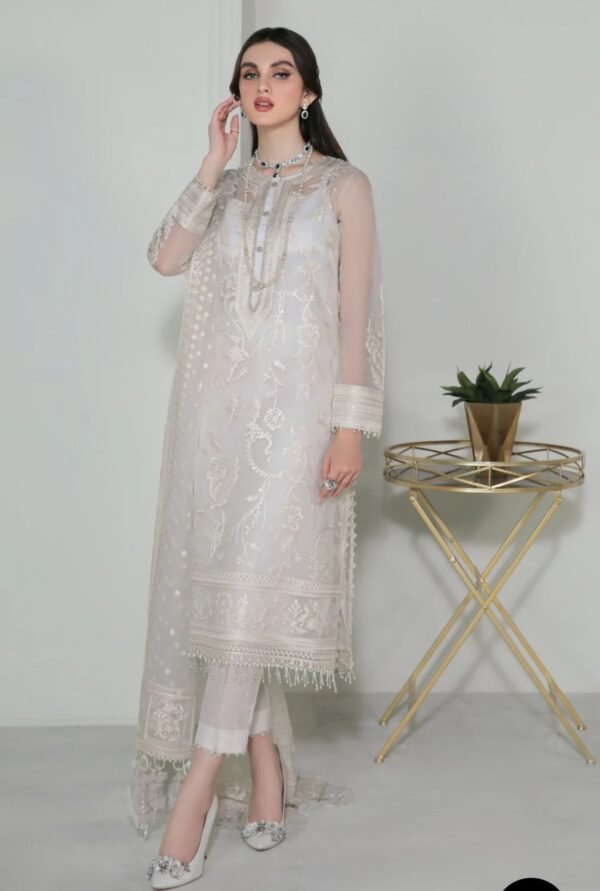 BAROQUE 3PC STITCHED EMBROIDERED ORGANZA UF-186