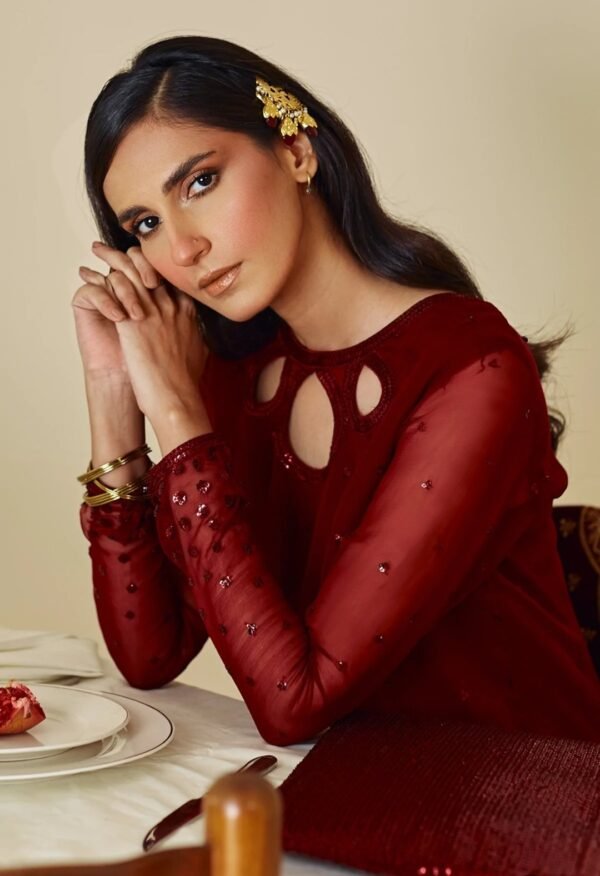 BAROQUE 2PC STITCHED EMBROIDERED CHIFFON - Image 6