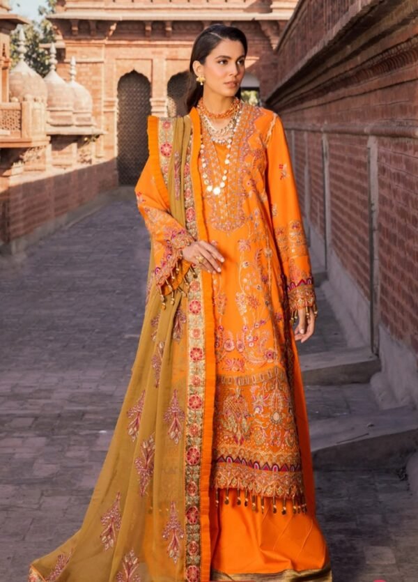 M&M Stitched Formal Dress - Morange (MLFD-085)