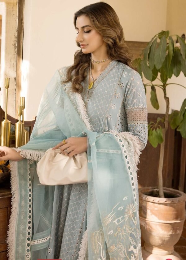 M&M Stitched Chikan Kari - Iced Aqua (MLRD-073) - Image 4