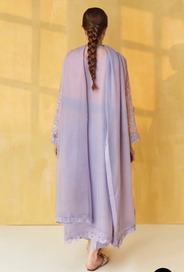 BAROQUE 3PC STITCHED EMBROIDERED CHIFFON UF 261 - Image 2