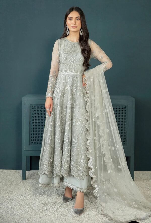 BAROQUE 3PC STITCHED EMBROIDERED CHIFFON UF-157 - Image 2
