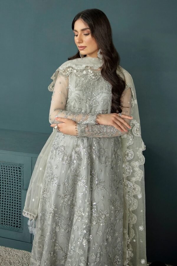 BAROQUE 3PC STITCHED EMBROIDERED CHIFFON UF-157 - Image 4