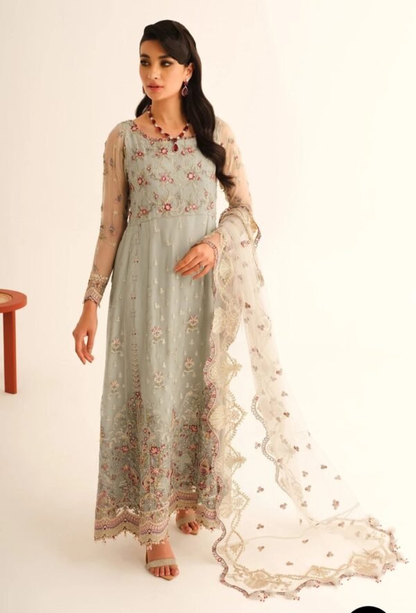 BAROQUE 3PC STITCHED EMBROIDERED CHIFFON UF-230
