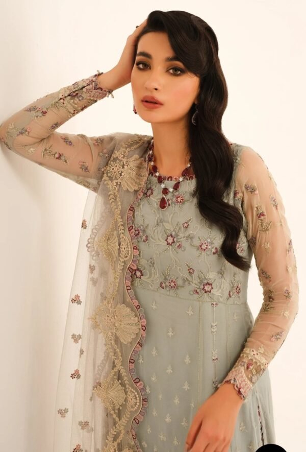 BAROQUE 3PC STITCHED EMBROIDERED CHIFFON UF-230 - Image 2