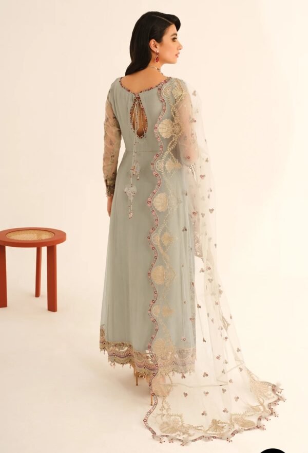 BAROQUE 3PC STITCHED EMBROIDERED CHIFFON UF-230 - Image 3