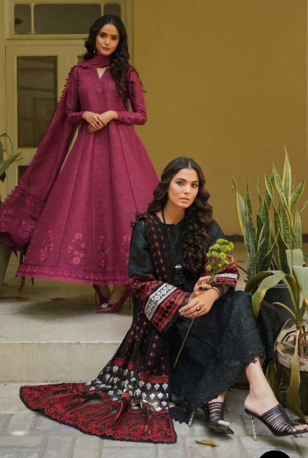 BAROQUE 3PC STITCHED EMBROIDERED JACQUARD LAWN