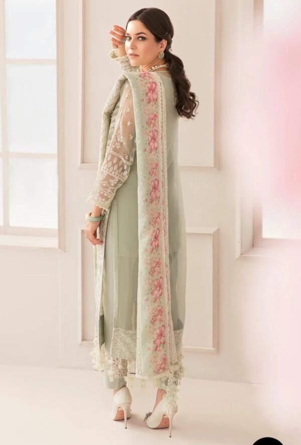 BAROQUE 3PC STITCHED EMBROIDERED CHIFFON CH11-01 - Image 7