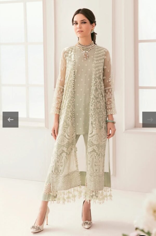 BAROQUE 3PC STITCHED EMBROIDERED CHIFFON CH11-01 - Image 5