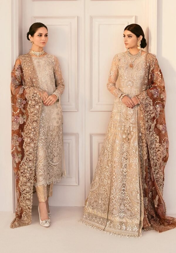 BAROQUE 3PC STITCHED EMBROIDERED NET CH11-03