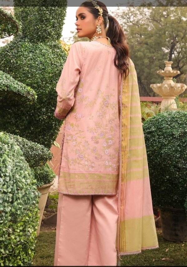 Alkaramstudio Stitched 3 Pc Embroidered Yarn Dyed Suit With Yarn Dyed Dupatta - Image 3