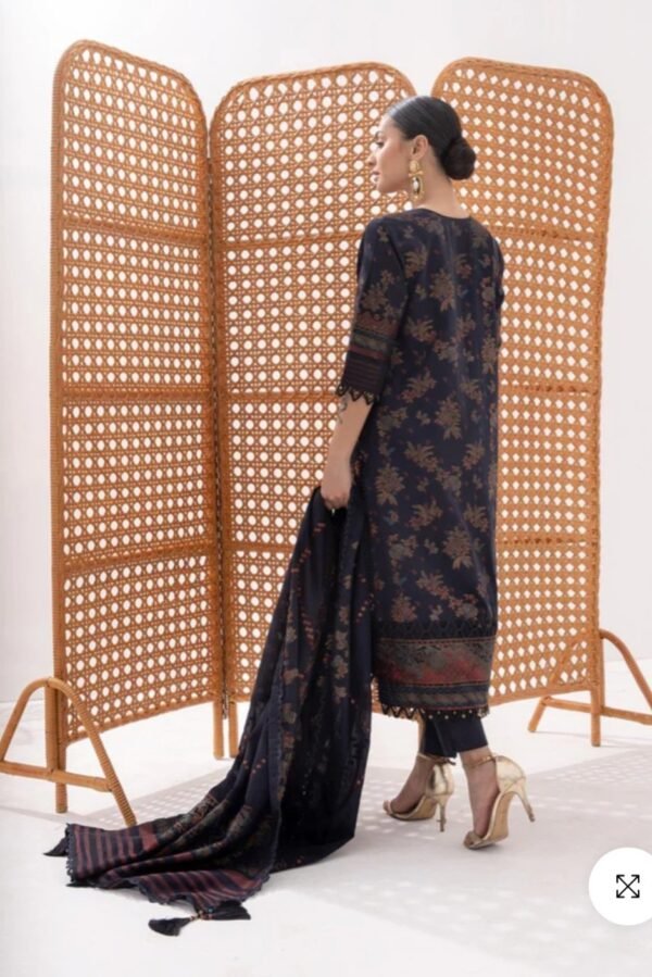 Alkaramstudio Stitched 3 Pc Printed Jacquard Suit With Jacquard Dupatta - Image 3