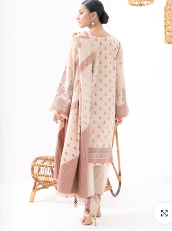 Alkaramstudio Stitched 3 Pc Printed Jacquard Suit With Jacquard Dupatta - Image 3