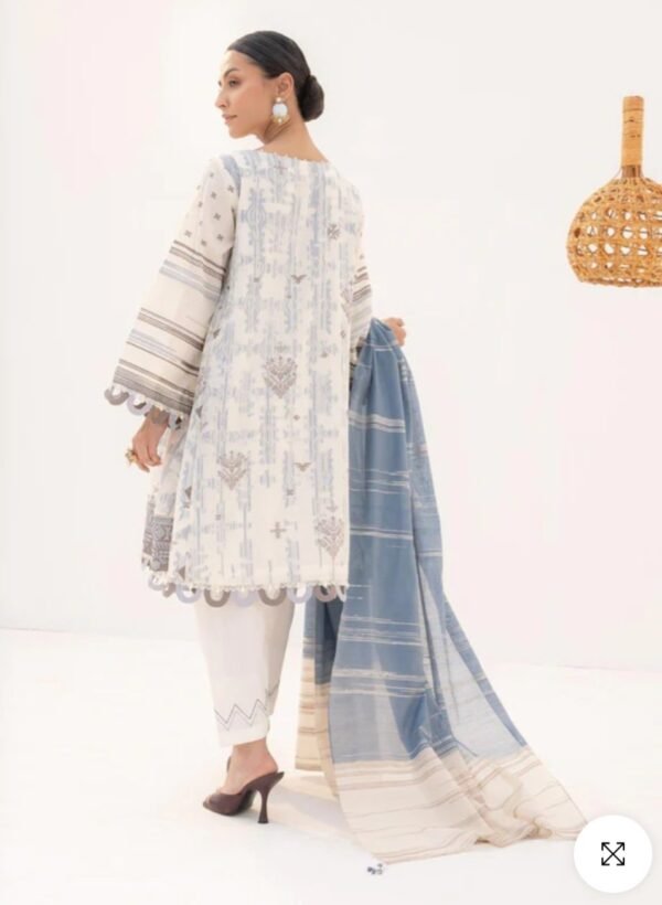 Alkaramstudio Stitched 3 Pc Embroidered Jacquard Suit With Fancy Dupatta - Image 3