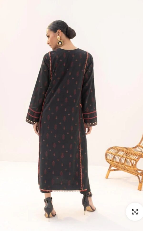 Alkaramstudio Stitched 2 Pc Printed Jacquard Suit With Cambric Trouser - Image 7