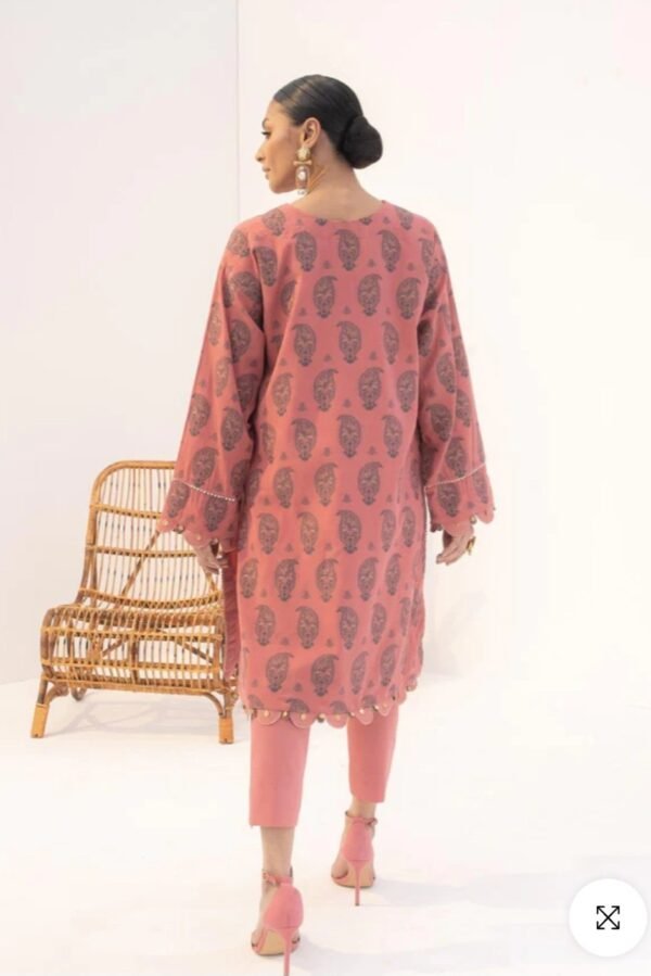 Alkaramstudio Stitched 2 Pc Printed Jacquard Suit With Cambric Trouser - Image 16