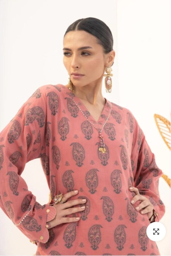 Alkaramstudio Stitched 2 Pc Printed Jacquard Suit With Cambric Trouser - Image 15