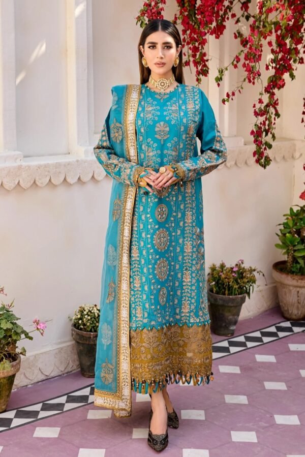 MNM Stitched Luxury Lawn - Thankful (MLFD-091)