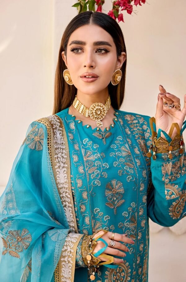 MNM Stitched Luxury Lawn - Thankful (MLFD-091) - Image 2