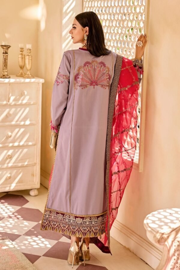 MNM Stitched Luxury Lawn - Shale (MLFD-090) - Image 3