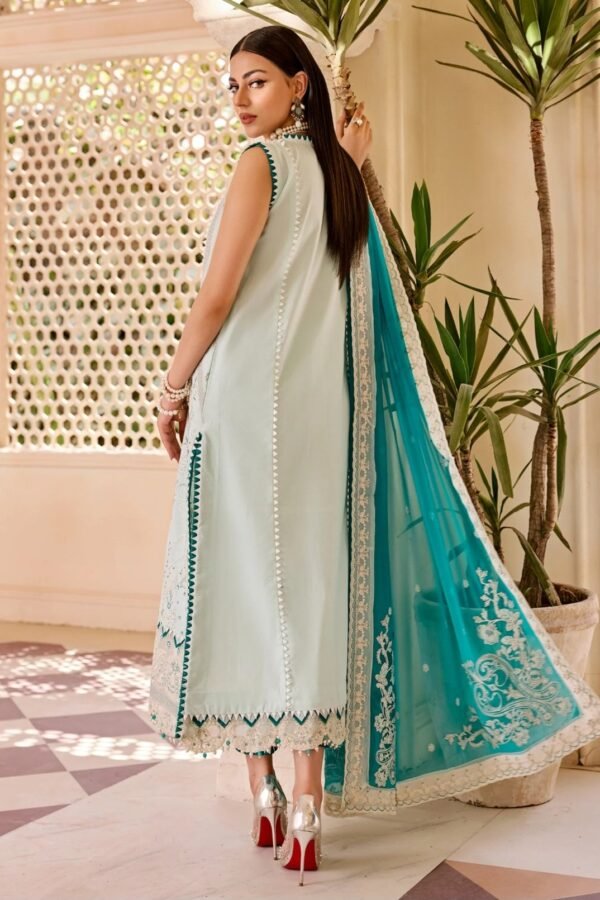 MNM Stitched Luxury Lawn - Steamy (MLFD-088) - Image 4