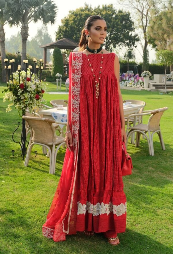 MNM Stitched Lawn - Eclipse Rose (MLFF-031) - Image 2