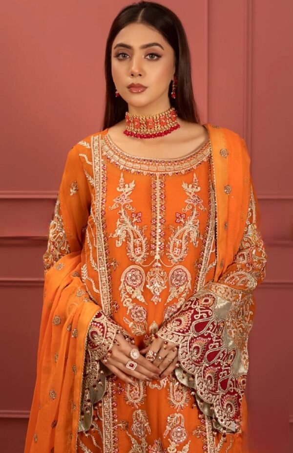 MNM Stitched Mohagney Collection Formal Dress - Gulistan (FFD-0104) - Image 2
