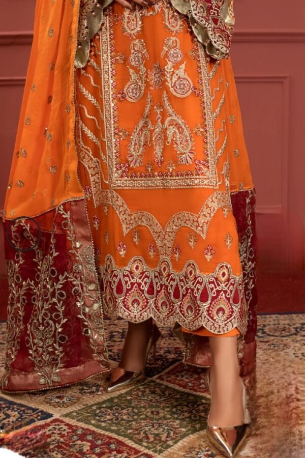 MNM Stitched Mohagney Collection Formal Dress - Gulistan (FFD-0104) - Image 3
