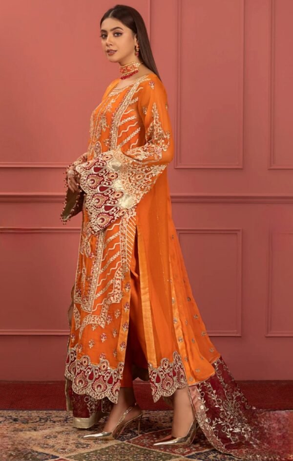MNM Stitched Mohagney Collection Formal Dress - Gulistan (FFD-0104) - Image 4