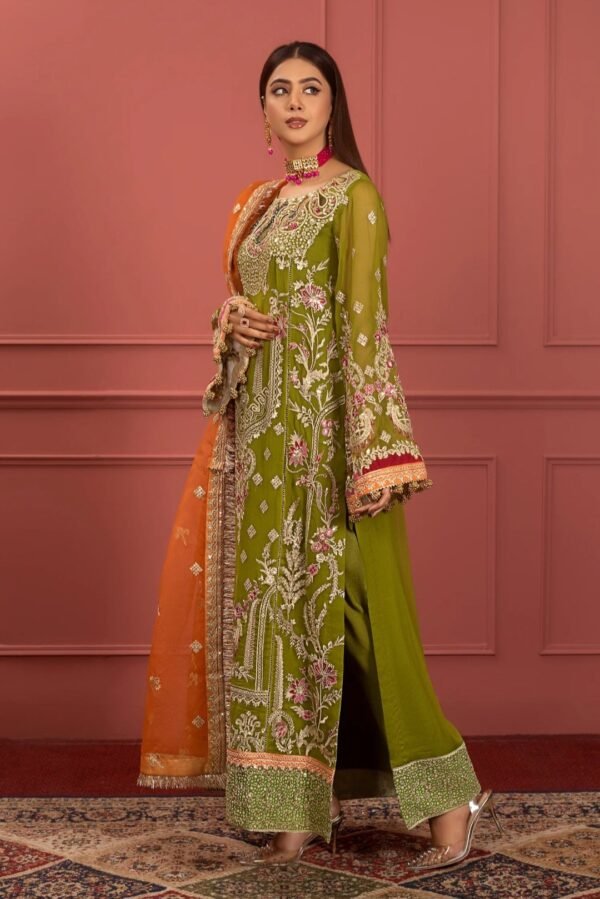 MNM Stitched Mohagney Collection Formal Dress - Irum (FFD-0101) - Image 4