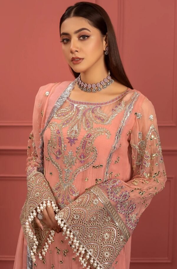 MNM Stitched Mohagney Collection Formal Dress - Armeena (FFD-0106) - Image 2
