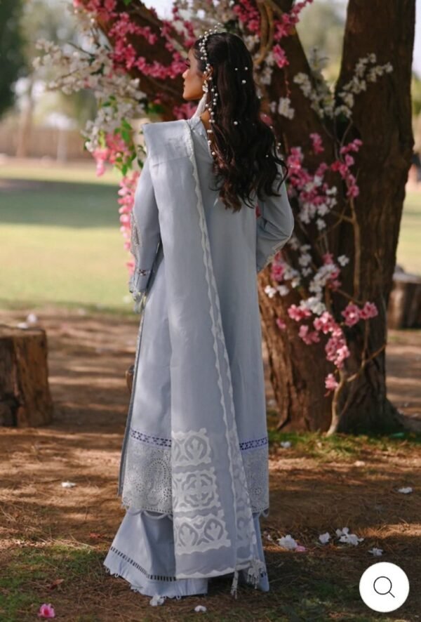 QALAMKAR 3PC STITCHED CHIKAN KARI CF-06 LILLY - Image 5