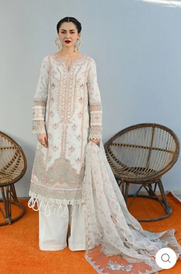 QALAMKAR 3PC STITCHED Luxury LAWN SP-12 ANISA