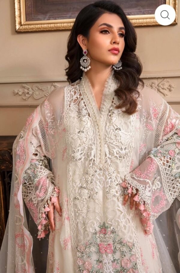 Maria B.Stitched MBROIDERED - Off White BD-2604 - Image 3