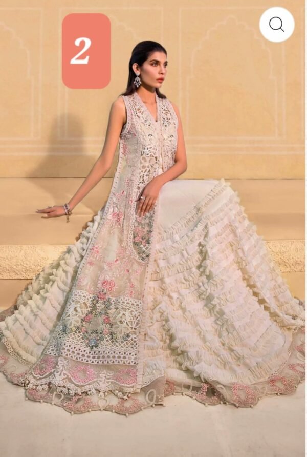 Maria B.Stitched MBROIDERED - Off White BD-2604 - Image 6