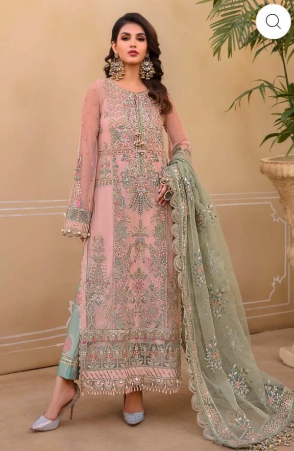 Maria B.Stitched MBROIDERED - Sea Green BD-2607 - Image 4