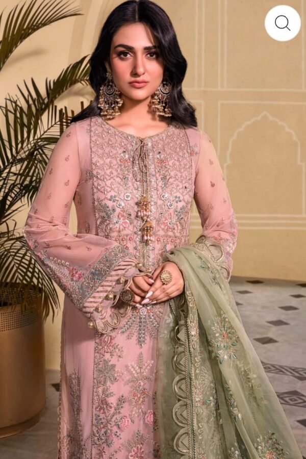 Maria B.Stitched MBROIDERED - Sea Green BD-2607 - Image 3