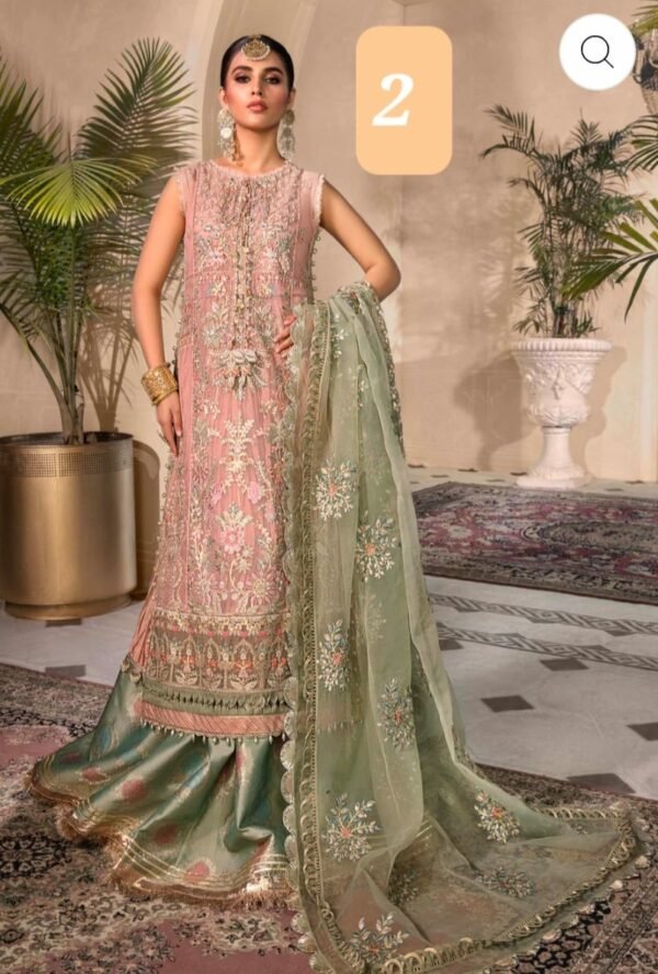 Maria B.Stitched MBROIDERED - Sea Green BD-2607 - Image 6