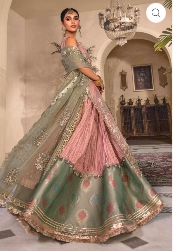 Maria B.Stitched MBROIDERED - Sea Green BD-2607 - Image 7