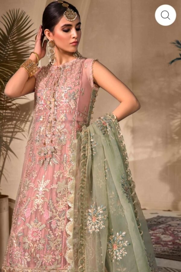 Maria B.Stitched MBROIDERED - Sea Green BD-2607 - Image 8