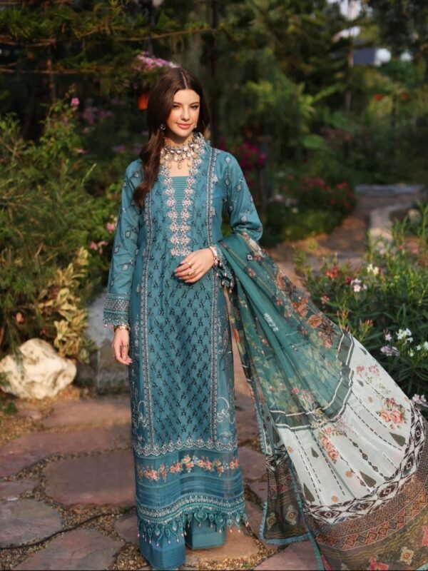 Noor By Saadia Asad Stitched NEHLL-Teal-D4