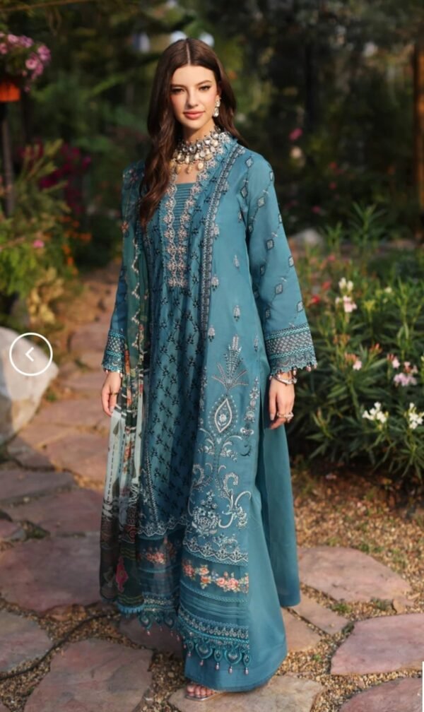 Noor By Saadia Asad Stitched NEHLL-Teal-D4 - Image 3