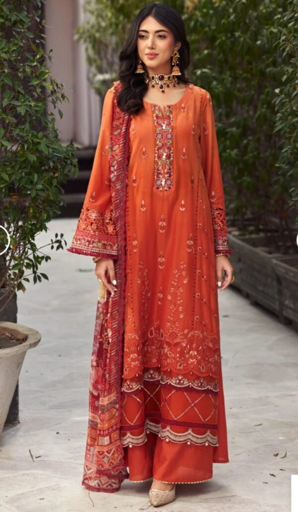 Noor By Saadia Asad Luxury Pret ELP-D3--3-Piece-Orange