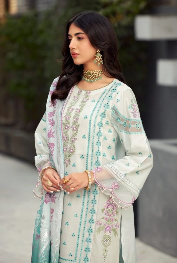 Noor By Saadia Asad Luxury Pret ELP-D5--3-Piece-Aqua - Image 2