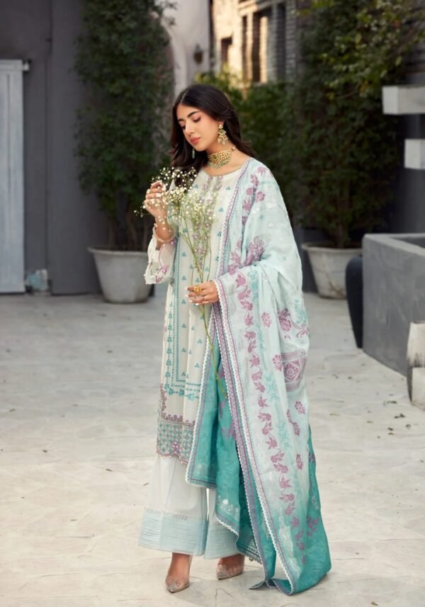 Noor By Saadia Asad Luxury Pret ELP-D5--3-Piece-Aqua - Image 4