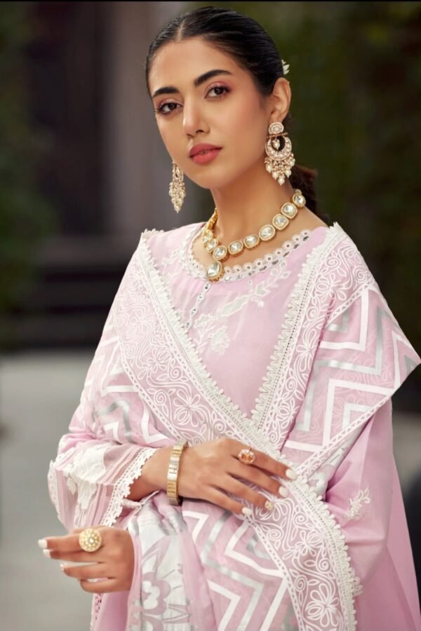 Noor By Saadia Asad Luxury Pret ELP-D6--3-Piece-Pink - Image 2