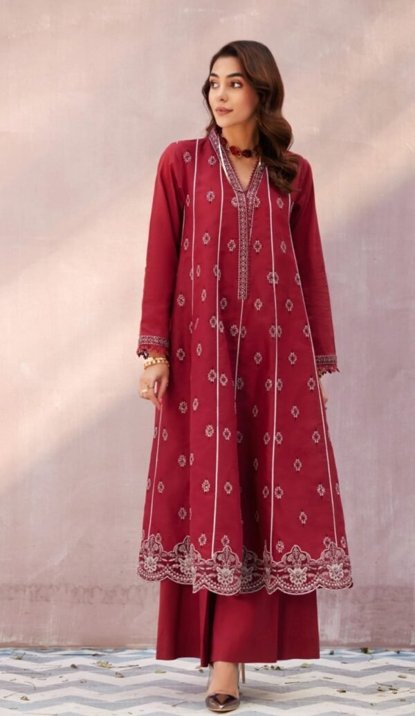 Noor By Saadia Asad Luxury Pret ELP-D2--2-Piece-Maroon
