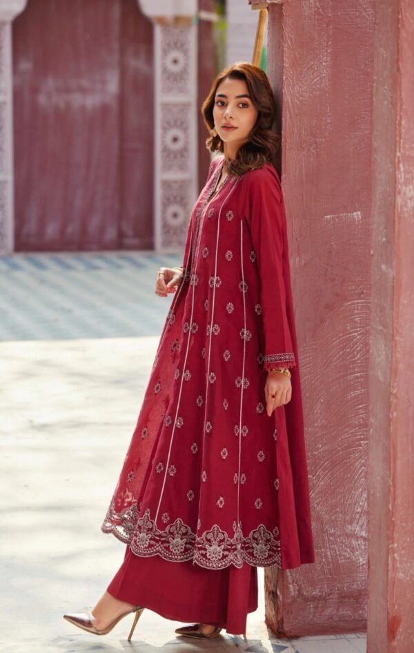 Noor By Saadia Asad Luxury Pret ELP-D2--2-Piece-Maroon - Image 4